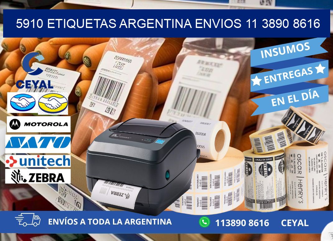 5910 ETIQUETAS ARGENTINA ENVIOS 11 3890 8616