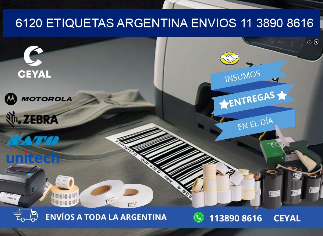6120 ETIQUETAS ARGENTINA ENVIOS 11 3890 8616
