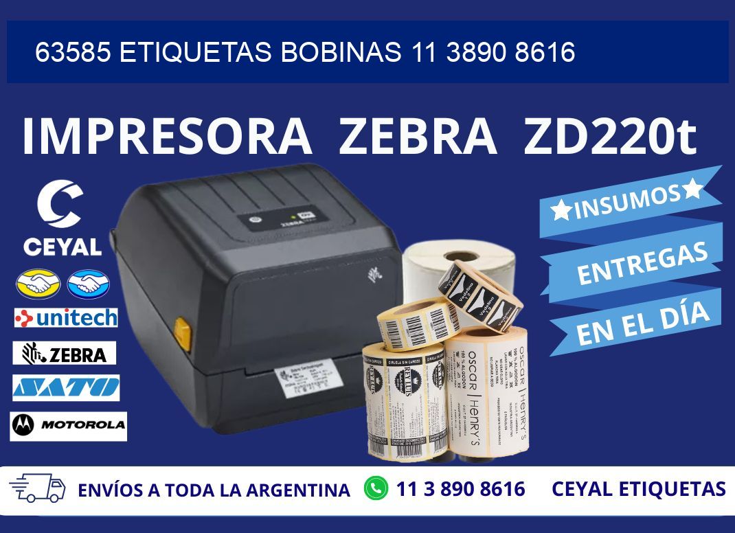 63585 ETIQUETAS BOBINAS 11 3890 8616