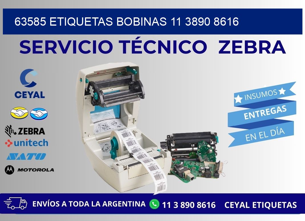 63585 ETIQUETAS BOBINAS 11 3890 8616