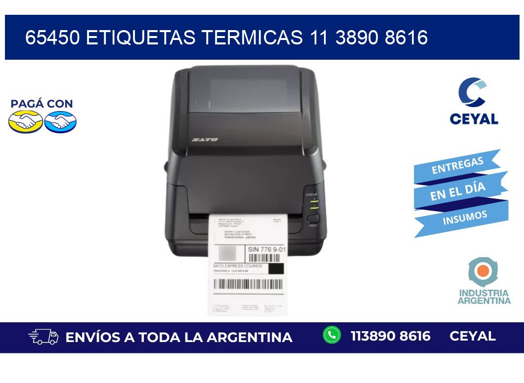 65450 ETIQUETAS TERMICAS 11 3890 8616
