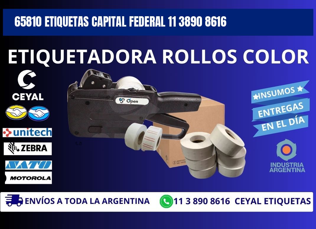 65810 ETIQUETAS CAPITAL FEDERAL 11 3890 8616