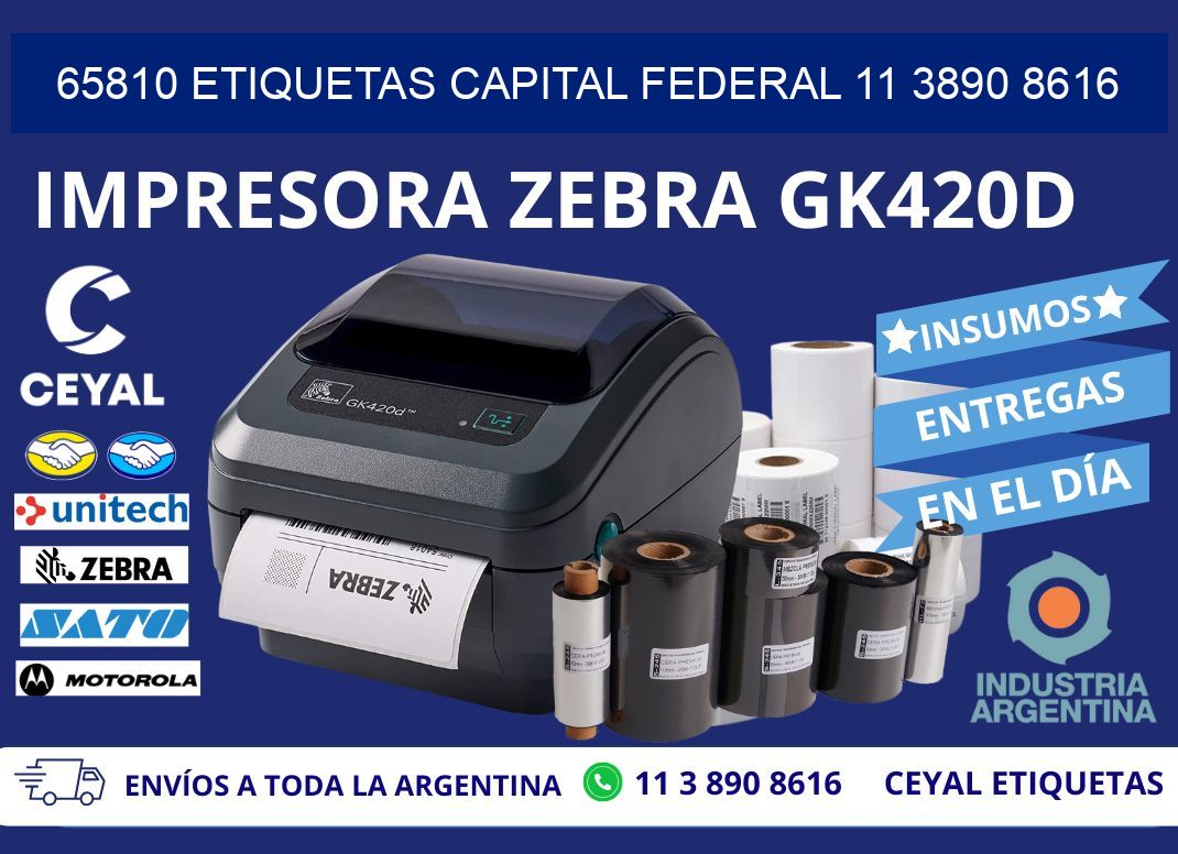 65810 ETIQUETAS CAPITAL FEDERAL 11 3890 8616