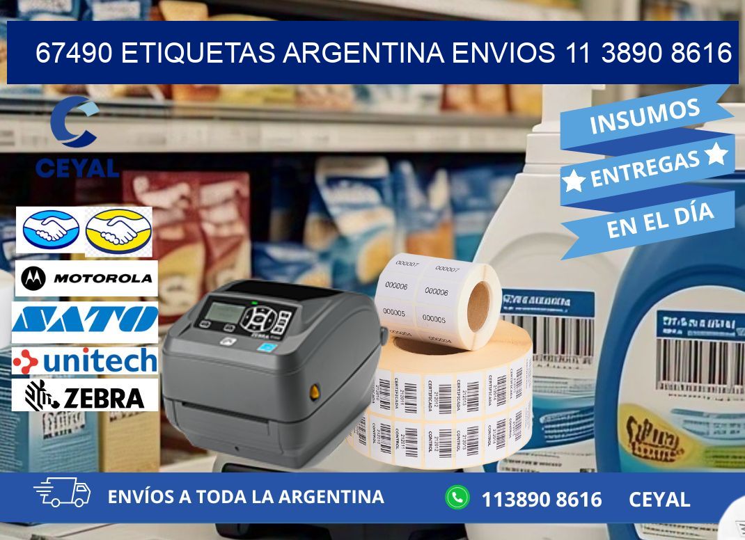 67490 ETIQUETAS ARGENTINA ENVIOS 11 3890 8616