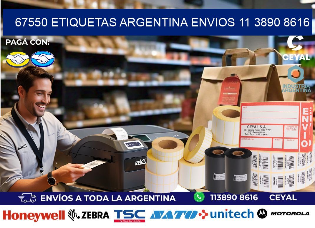 67550 ETIQUETAS ARGENTINA ENVIOS 11 3890 8616