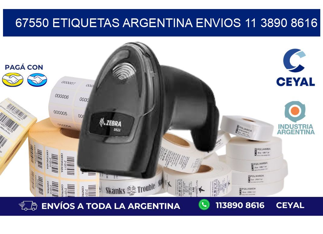 67550 ETIQUETAS ARGENTINA ENVIOS 11 3890 8616