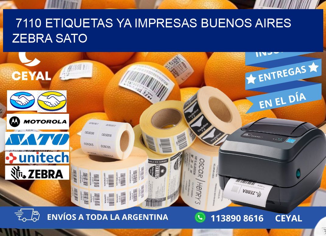 7110 ETIQUETAS YA IMPRESAS BUENOS AIRES ZEBRA SATO