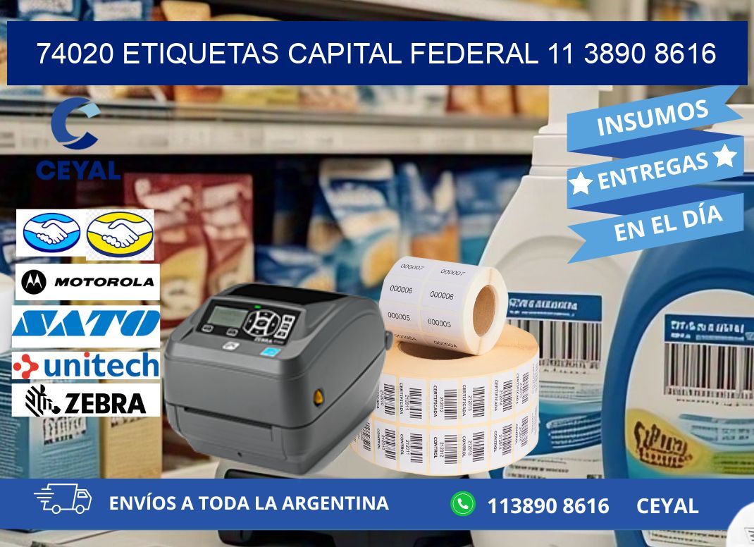 74020 ETIQUETAS CAPITAL FEDERAL 11 3890 8616