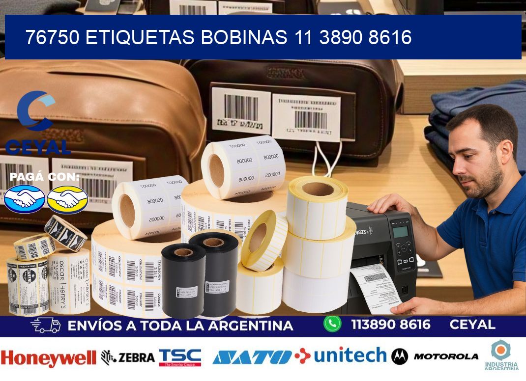 76750 ETIQUETAS BOBINAS 11 3890 8616