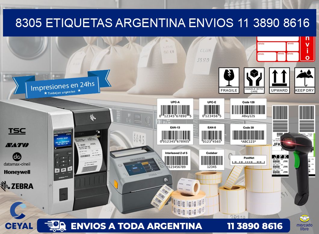 8305 ETIQUETAS ARGENTINA ENVIOS 11 3890 8616