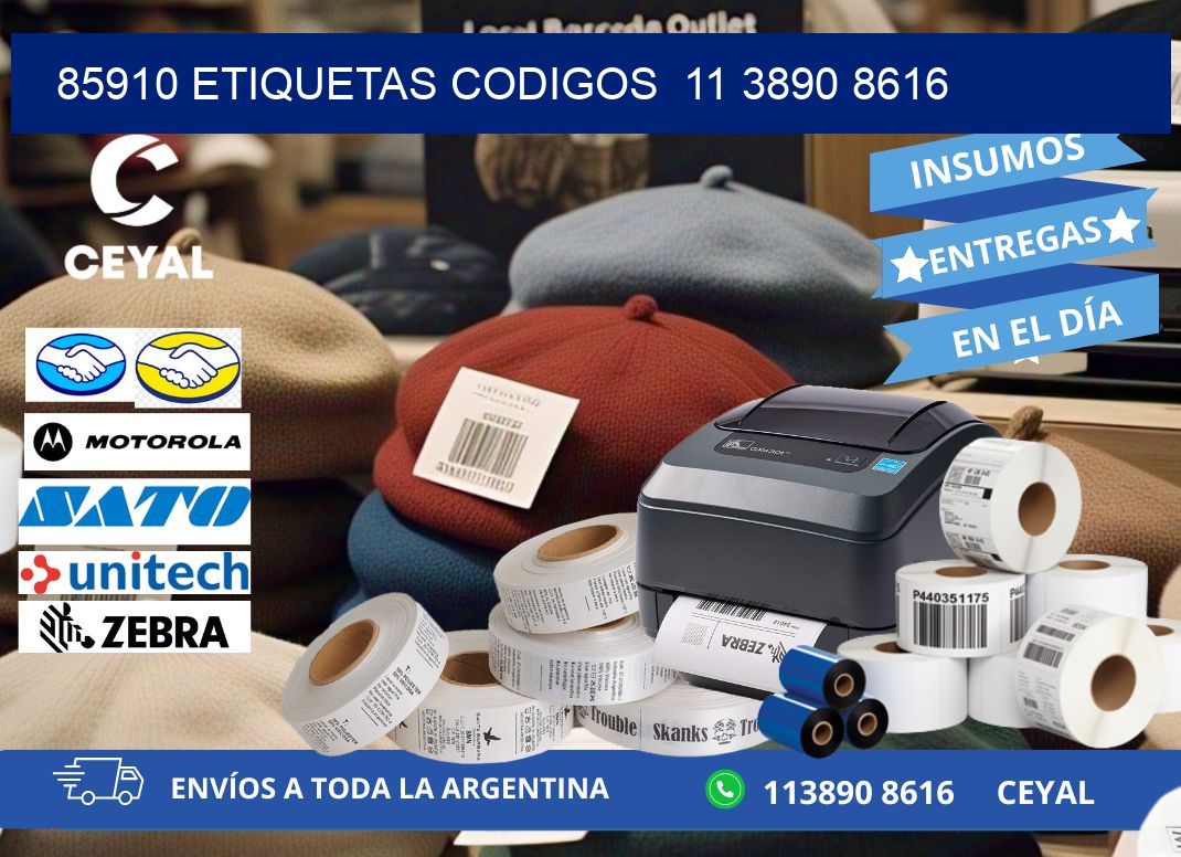 85910 ETIQUETAS CODIGOS  11 3890 8616