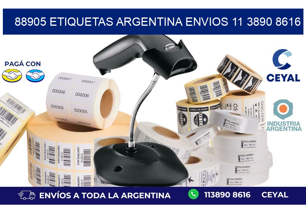 88905 ETIQUETAS ARGENTINA ENVIOS 11 3890 8616
