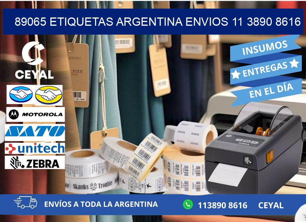 89065 ETIQUETAS ARGENTINA ENVIOS 11 3890 8616
