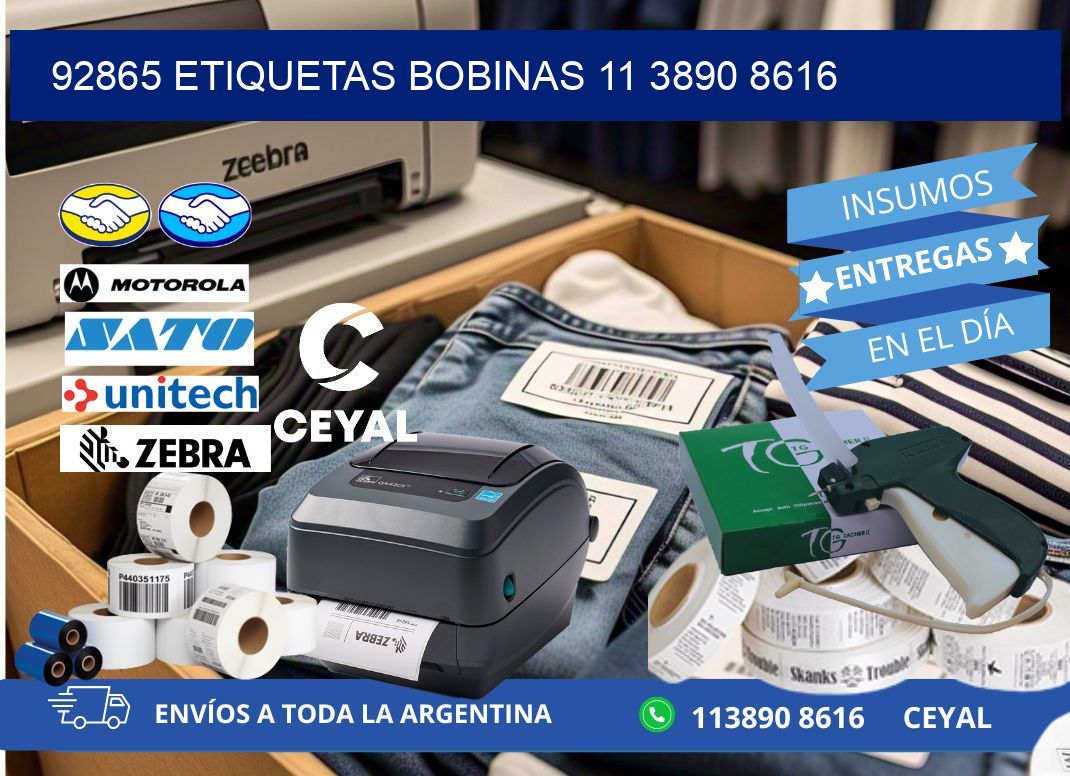 92865 ETIQUETAS BOBINAS 11 3890 8616