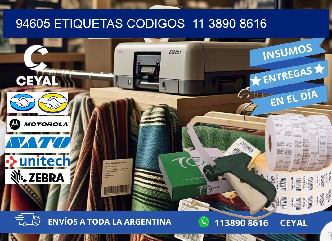 94605 ETIQUETAS CODIGOS  11 3890 8616