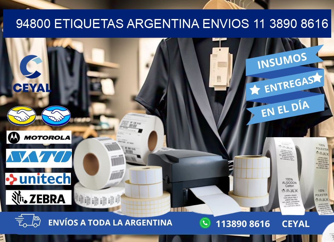 94800 ETIQUETAS ARGENTINA ENVIOS 11 3890 8616