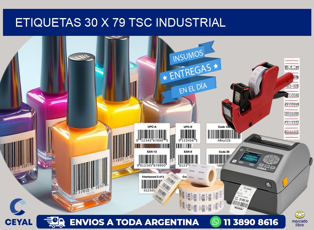 ETIQUETAS 30 x 79 TSC INDUSTRIAL