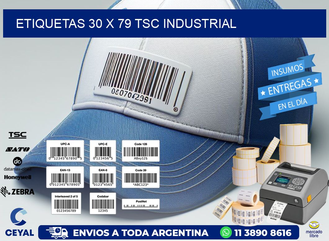 ETIQUETAS 30 x 79 TSC INDUSTRIAL