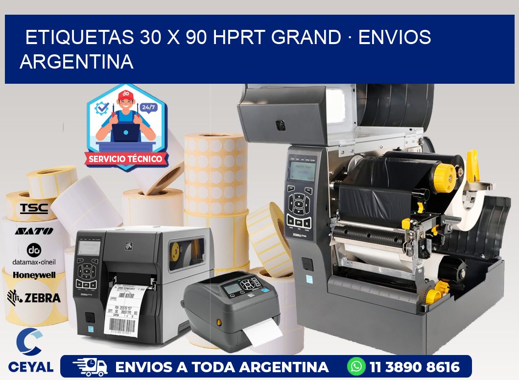 ETIQUETAS 30 x 90 HPRT GRAND · ENVIOS ARGENTINA