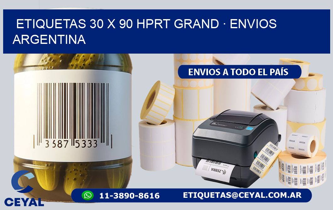 ETIQUETAS 30 x 90 HPRT GRAND · ENVIOS ARGENTINA