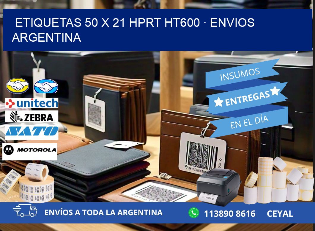 ETIQUETAS 50 x 21 HPRT HT600 · ENVIOS ARGENTINA