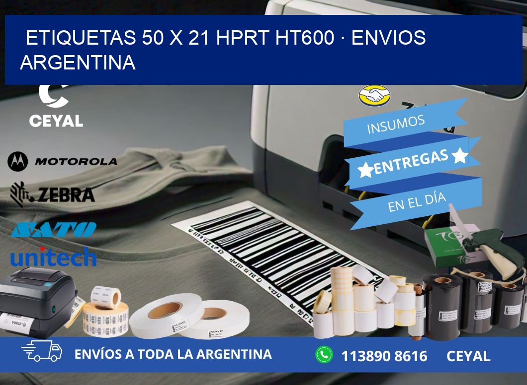 ETIQUETAS 50 x 21 HPRT HT600 · ENVIOS ARGENTINA