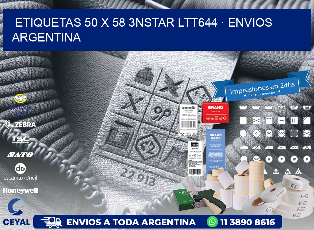 ETIQUETAS 50 x 58 3NSTAR LTT644 · ENVIOS ARGENTINA