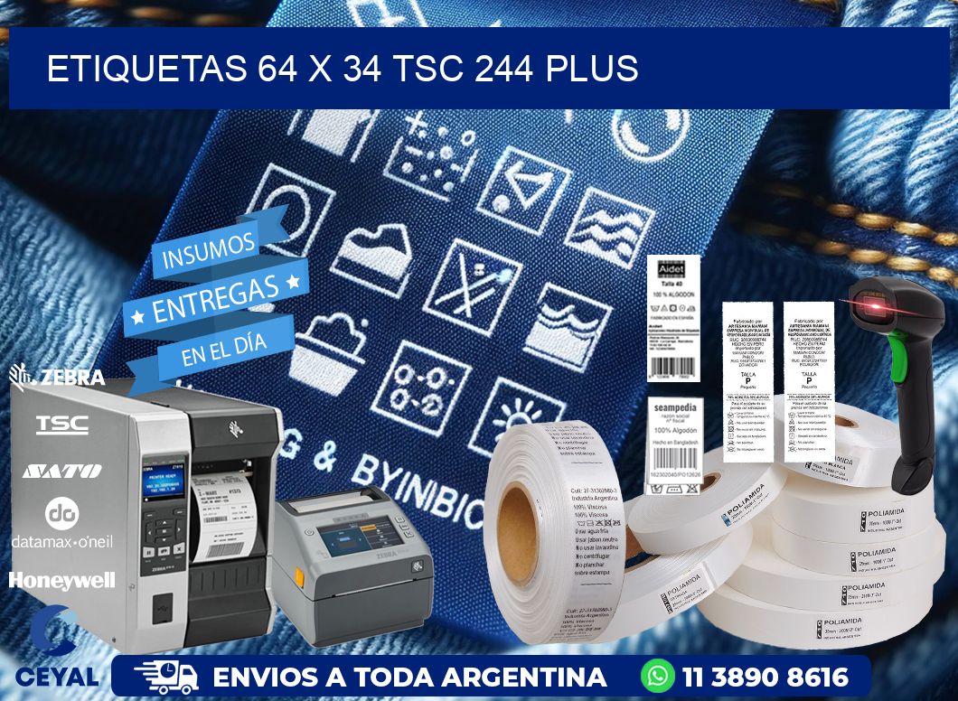 ETIQUETAS 64 x 34 TSC 244 PLUS