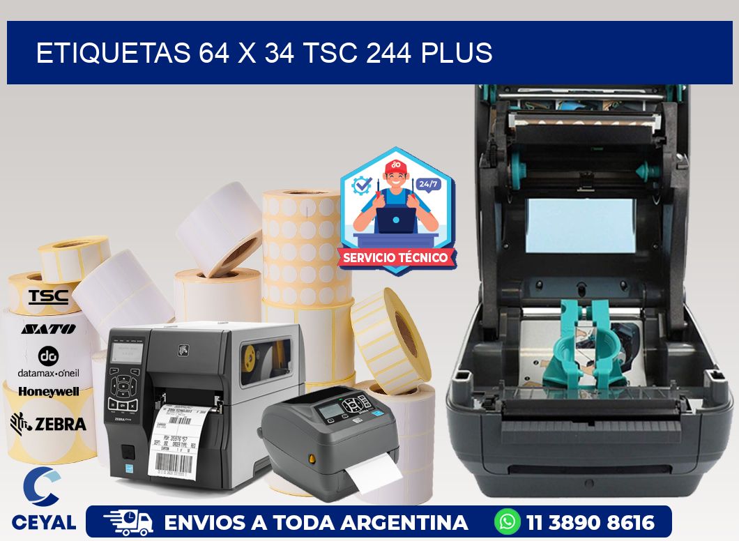ETIQUETAS 64 x 34 TSC 244 PLUS