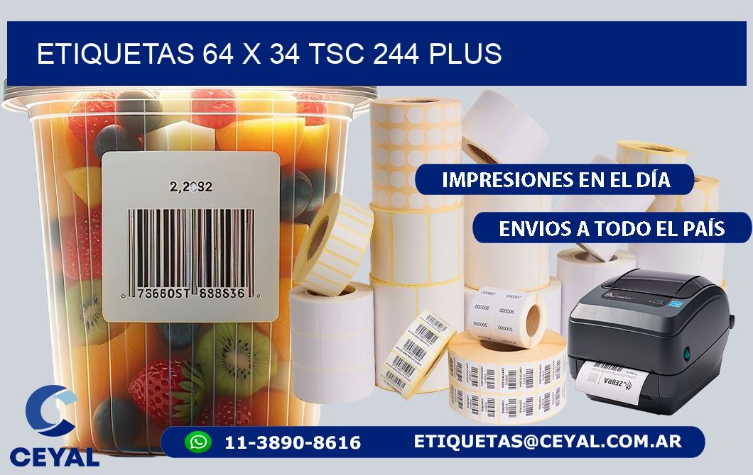 ETIQUETAS 64 x 34 TSC 244 PLUS