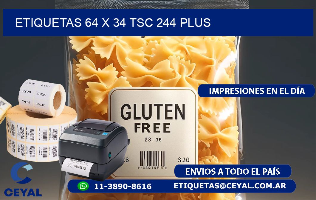 ETIQUETAS 64 x 34 TSC 244 PLUS
