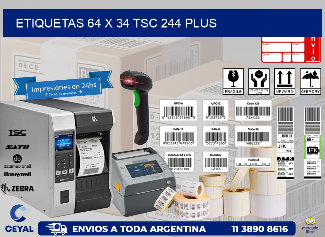 ETIQUETAS 64 x 34 TSC 244 PLUS