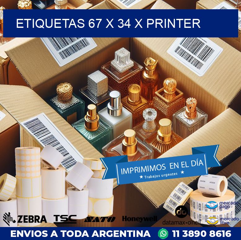 ETIQUETAS 67 x 34 X PRINTER