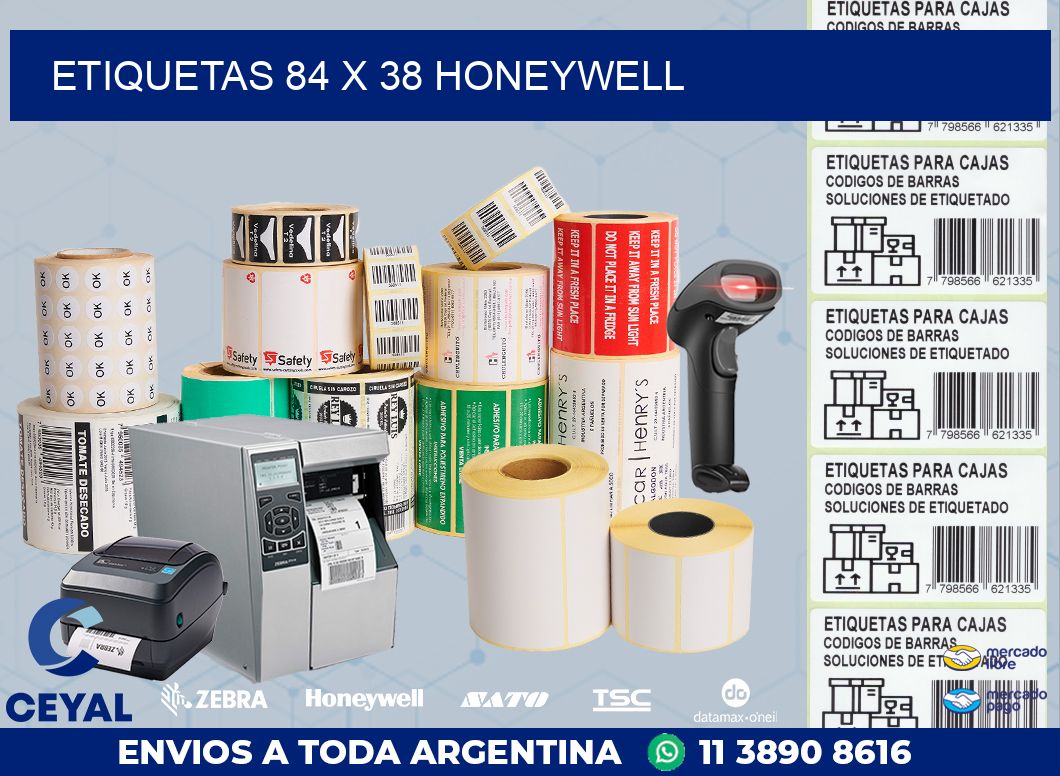 ETIQUETAS 84 x 38 HONEYWELL