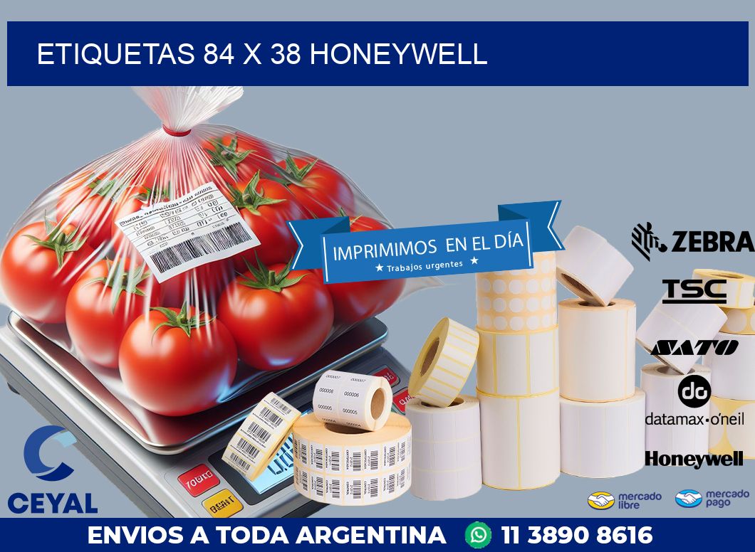 ETIQUETAS 84 x 38 HONEYWELL