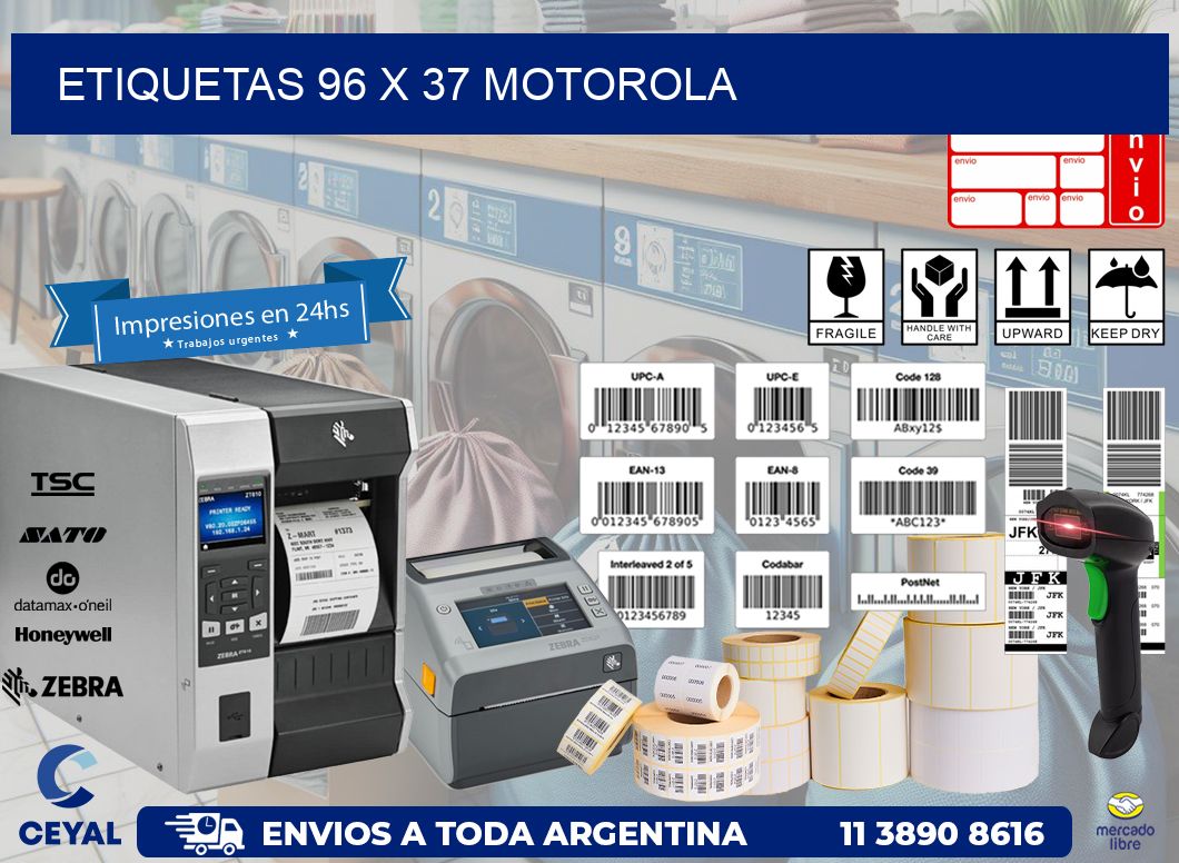ETIQUETAS 96 x 37 MOTOROLA