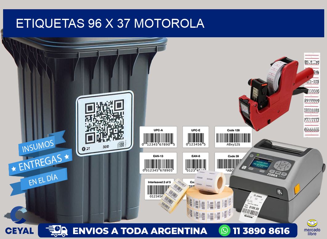 ETIQUETAS 96 x 37 MOTOROLA