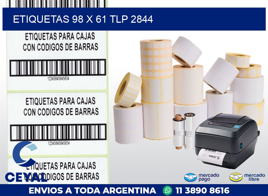 ETIQUETAS 98 x 61 TLP 2844
