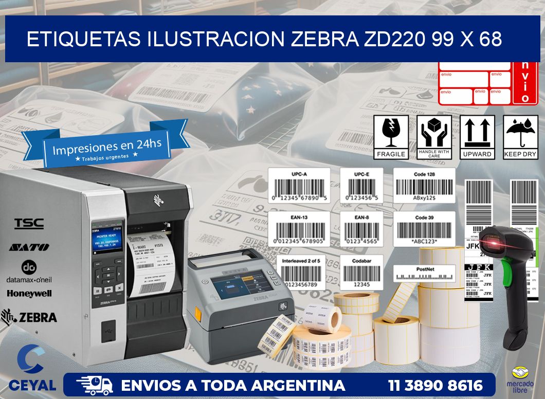 ETIQUETAS ILUSTRACION ZEBRA ZD220 99 x 68