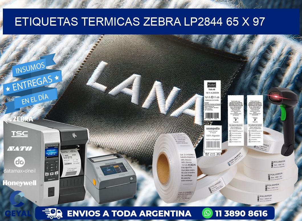ETIQUETAS TERMICAS ZEBRA LP2844 65 x 97