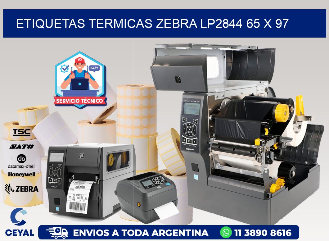 ETIQUETAS TERMICAS ZEBRA LP2844 65 x 97