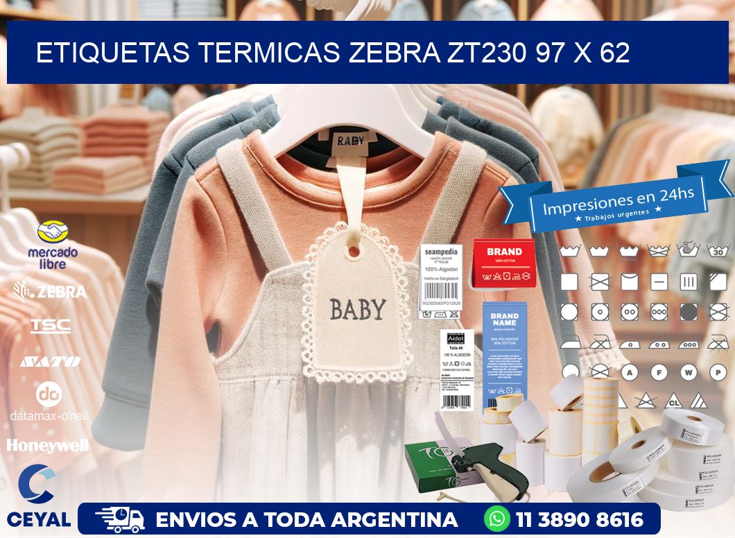 ETIQUETAS TERMICAS ZEBRA ZT230 97 x 62