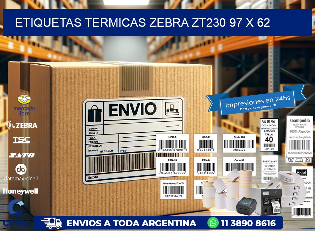 ETIQUETAS TERMICAS ZEBRA ZT230 97 x 62