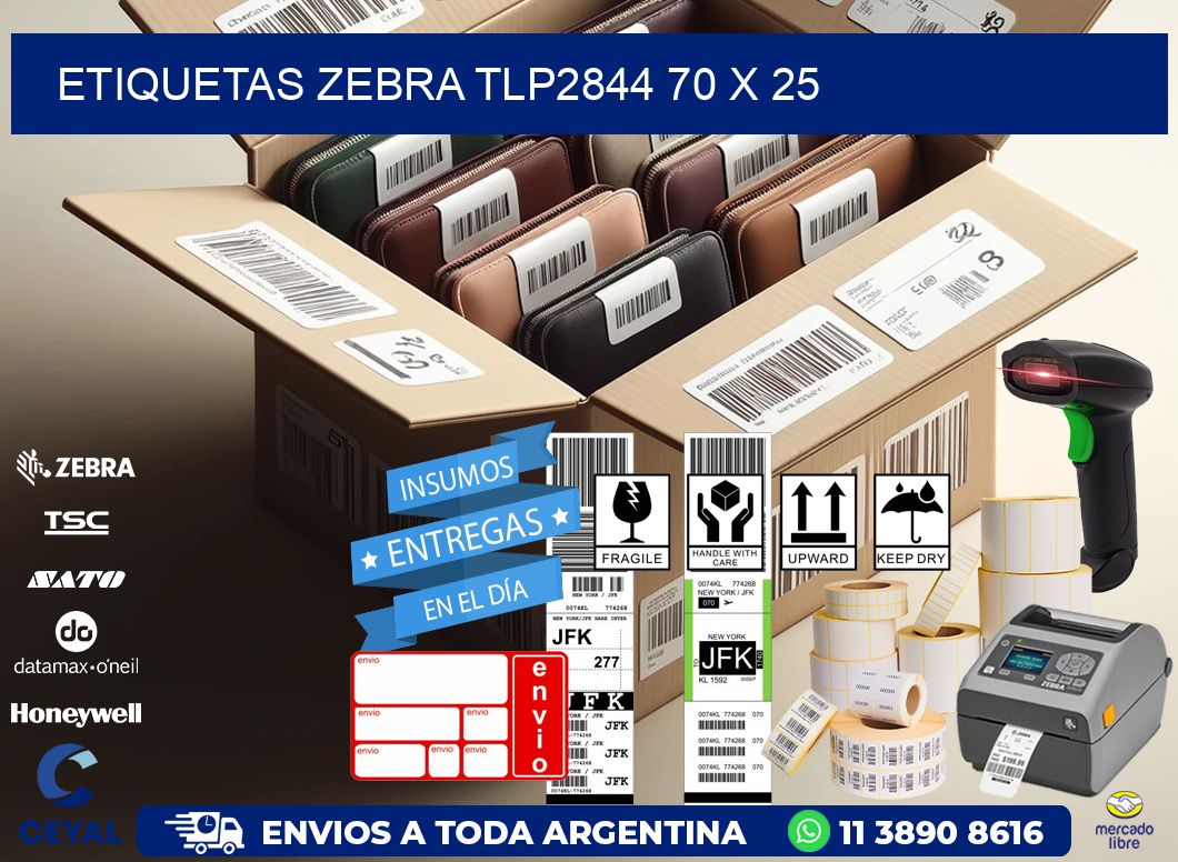 ETIQUETAS Zebra TLP2844 70 x 25