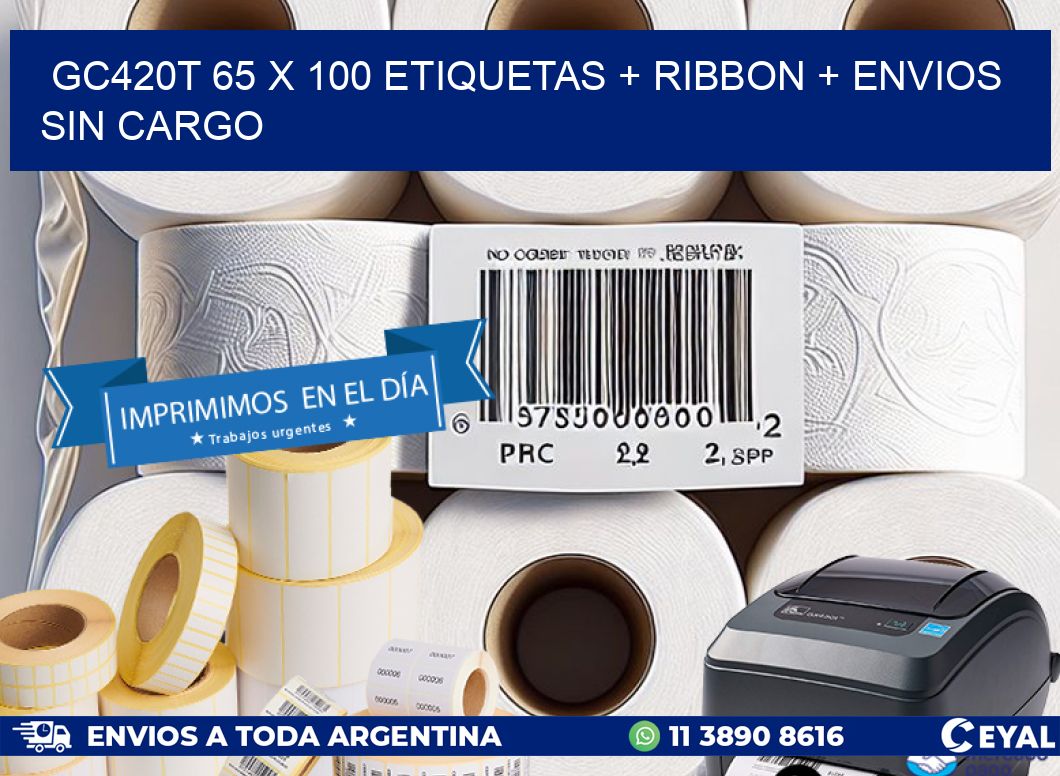 GC420T 65 x 100 etiquetas + ribbon + envios sin cargo