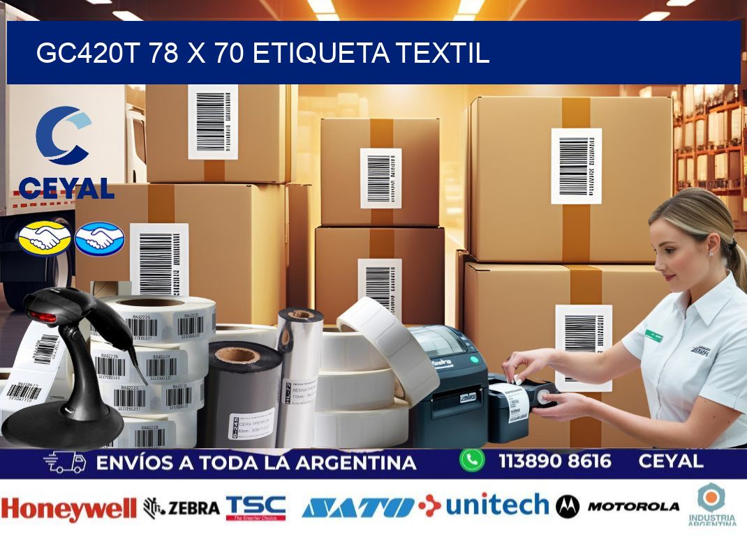 GC420T 78 x 70 ETIQUETA TEXTIL
