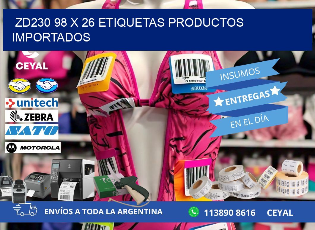 ZD230 98 x 26 ETIQUETAS PRODUCTOS IMPORTADOS