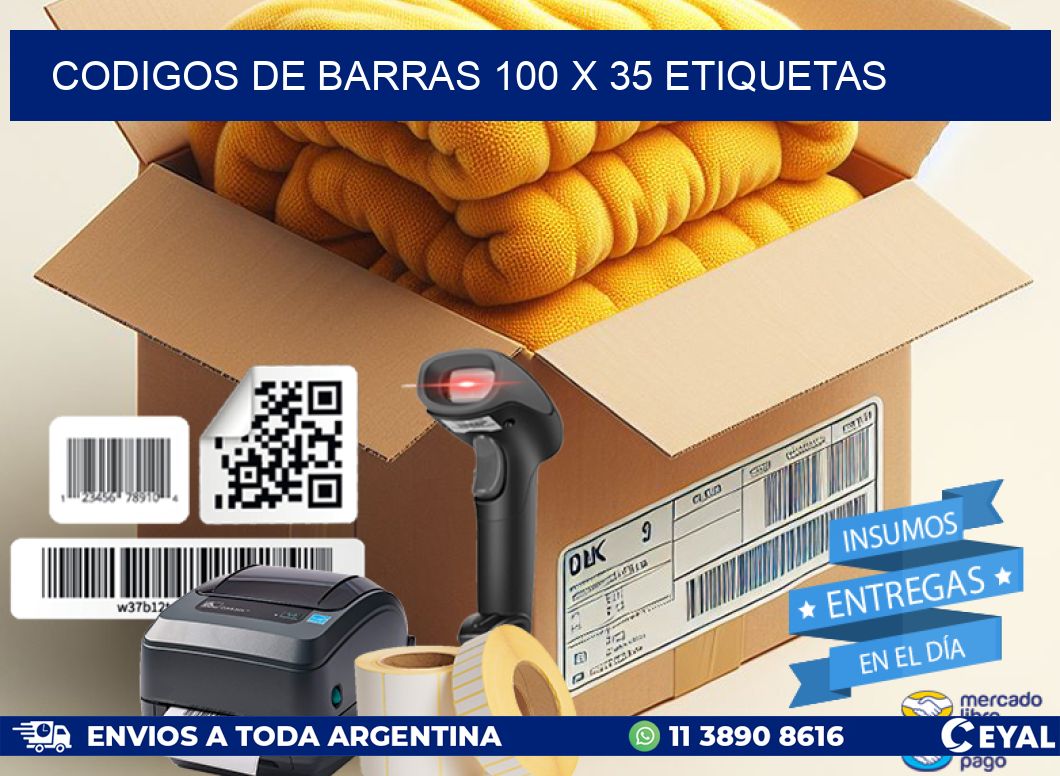 codigos de barras 100 x 35 etiquetas