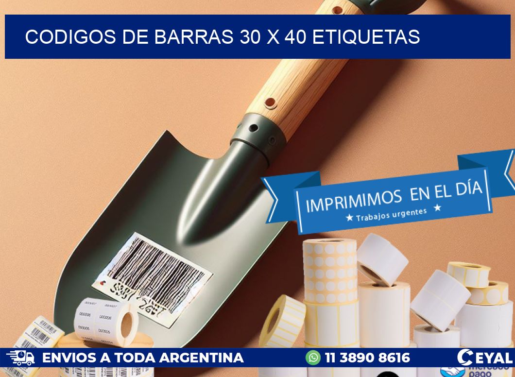codigos de barras 30 x 40 etiquetas