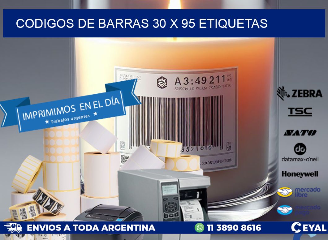 codigos de barras 30 x 95 etiquetas